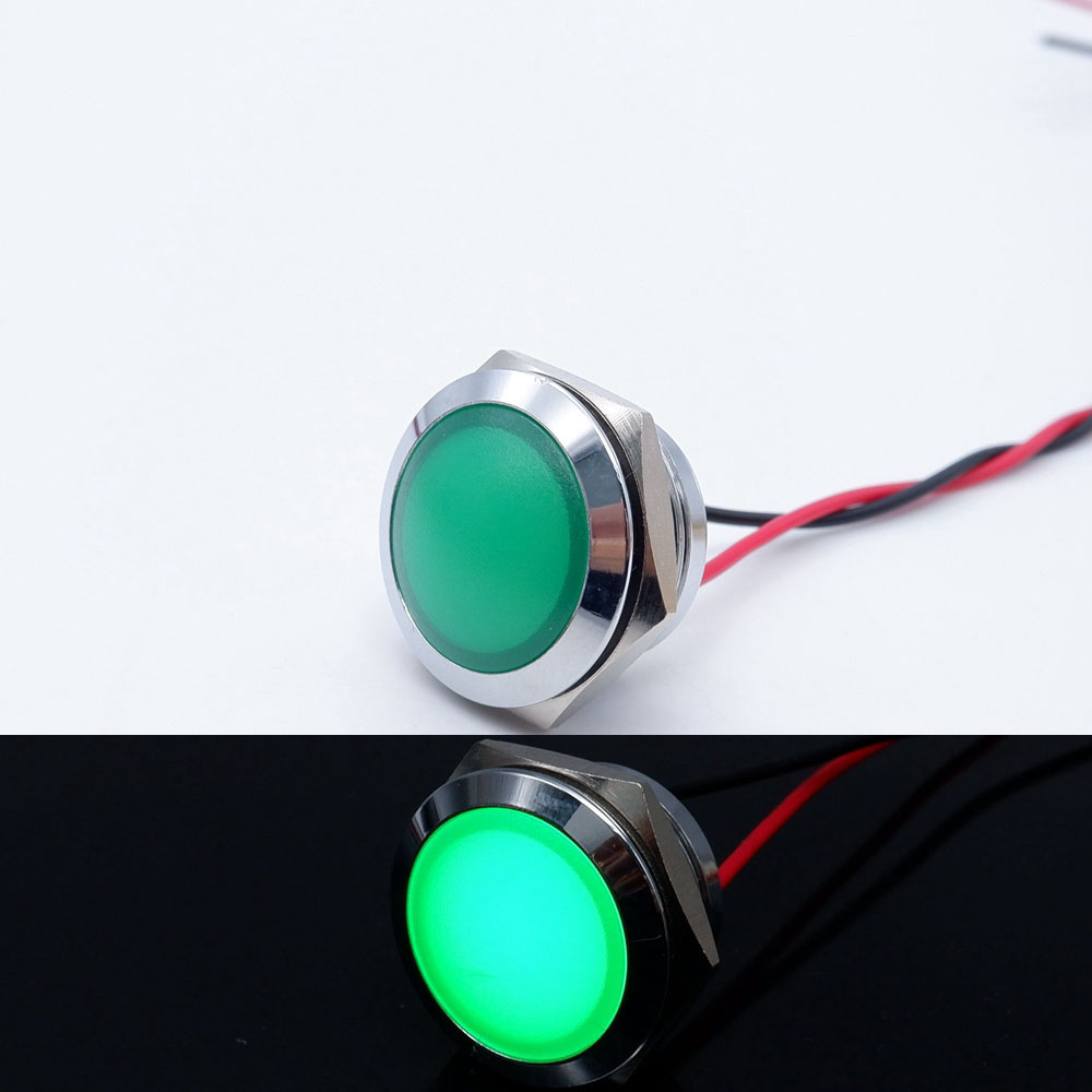 10pcs 12/16/19/22mm Metal LED  - Signal Panel Orange ulasan dan harga