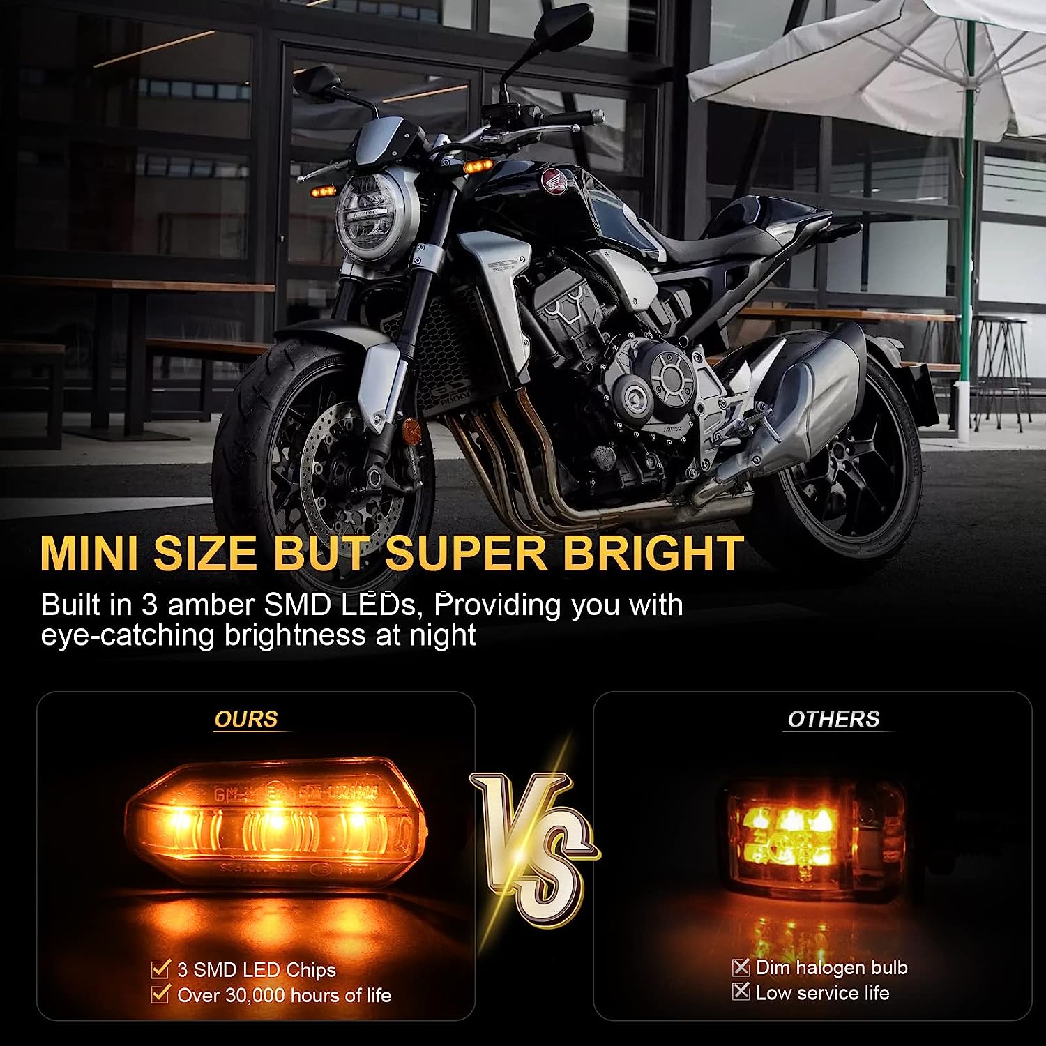 2/4 PCS 8mm Mini Motorcycle LE - Sos Light Strobe ulasan dan harga