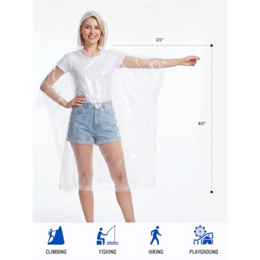 Disposable Rain Ponchos for Ad - Emergency Poncho Rain ulasan dan harga