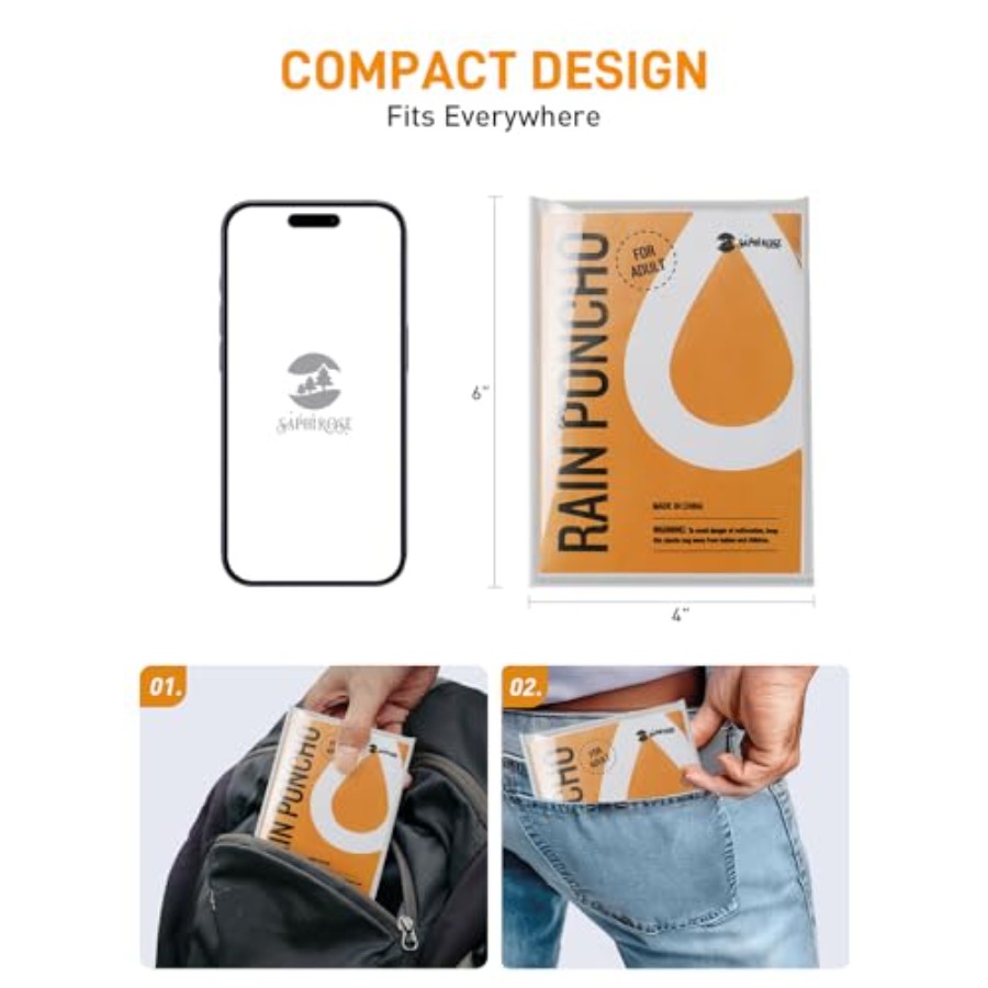Disposable Rain Ponchos for Ad - Emergency Poncho Rain ulasan dan harga