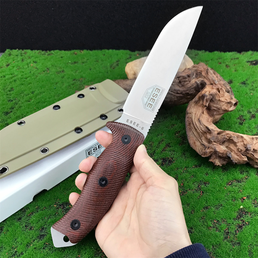 New Specific ESEE-6 Fixed Blad - Bushcraft Knife Fixed ulasan dan harga