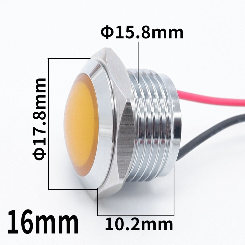 12mm 16mm 19mm 22mm Metal LED  - Signal Panel Orange ulasan dan harga