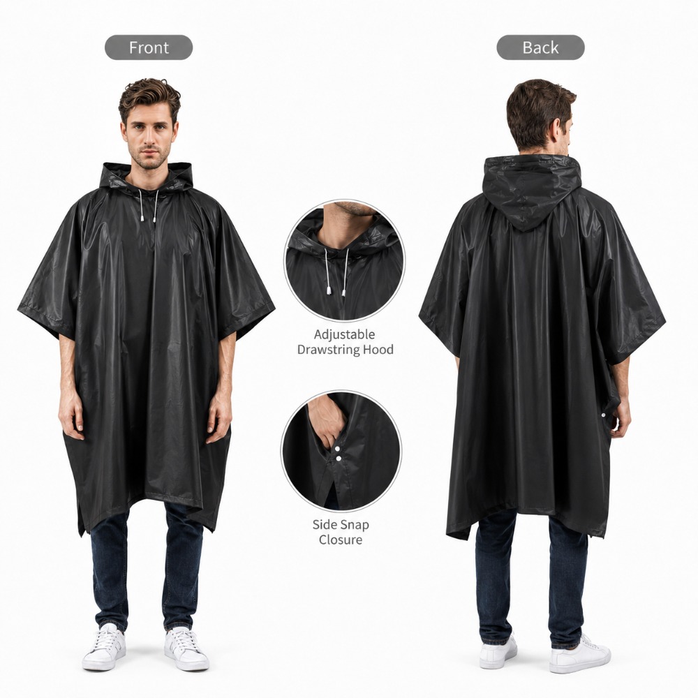 3 in 1 Waterproof Rain Poncho  - Emergency Poncho Rain ulasan dan harga