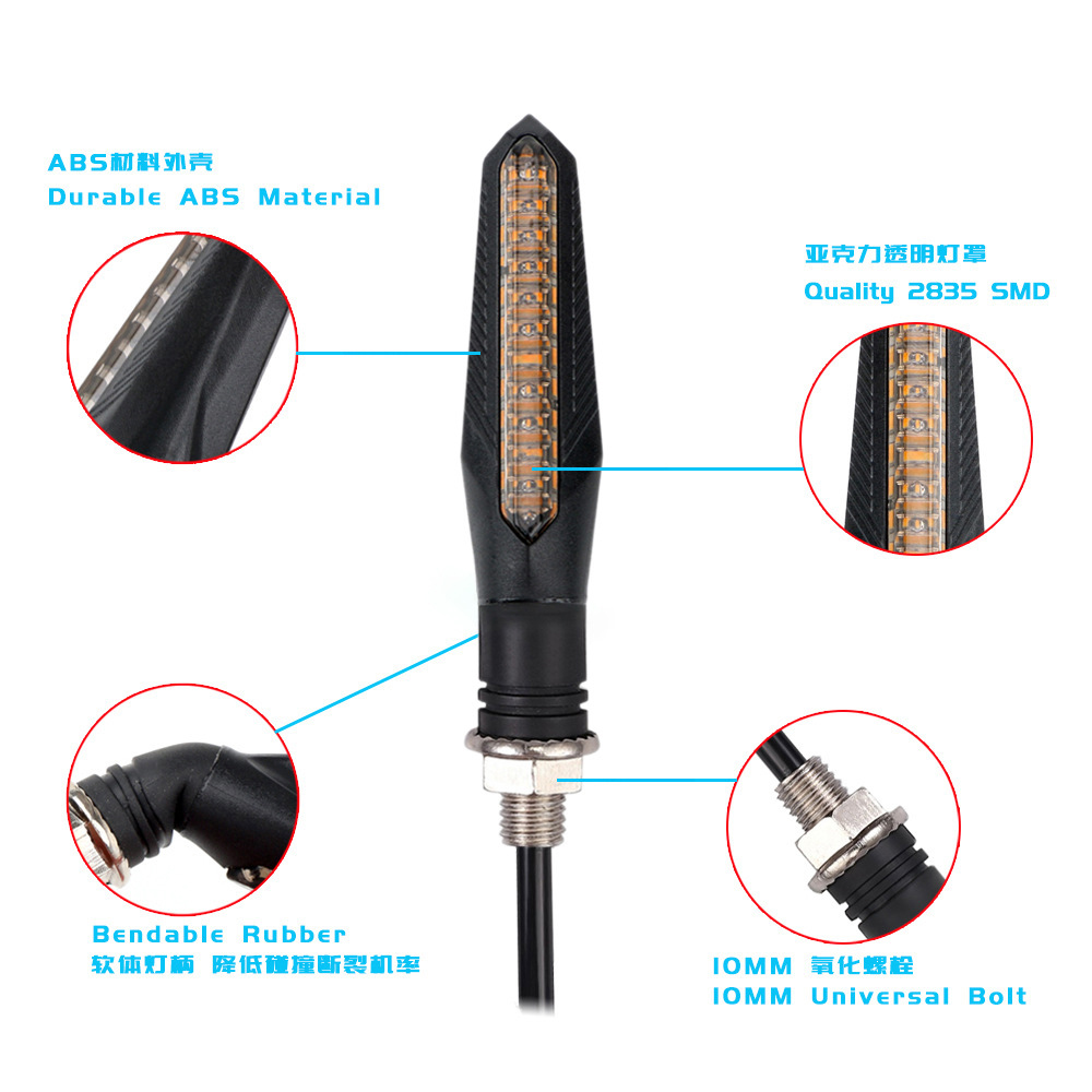4PCS 12V Motorcycle LED Turn S - Sos Light Strobe ulasan dan harga