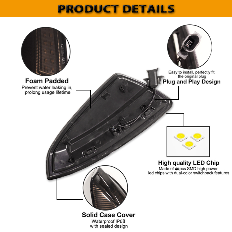 LED Dynamic Turn Signal Light  - Signal Panel Orange ulasan dan harga
