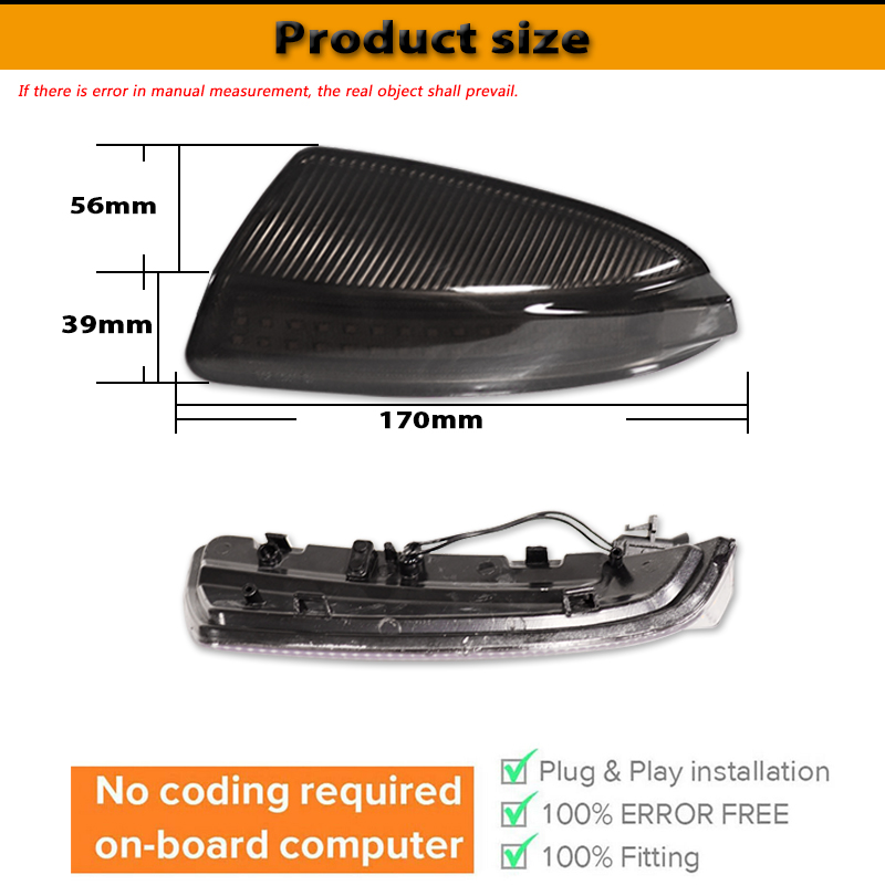 LED Dynamic Turn Signal Light  - Signal Panel Orange ulasan dan harga