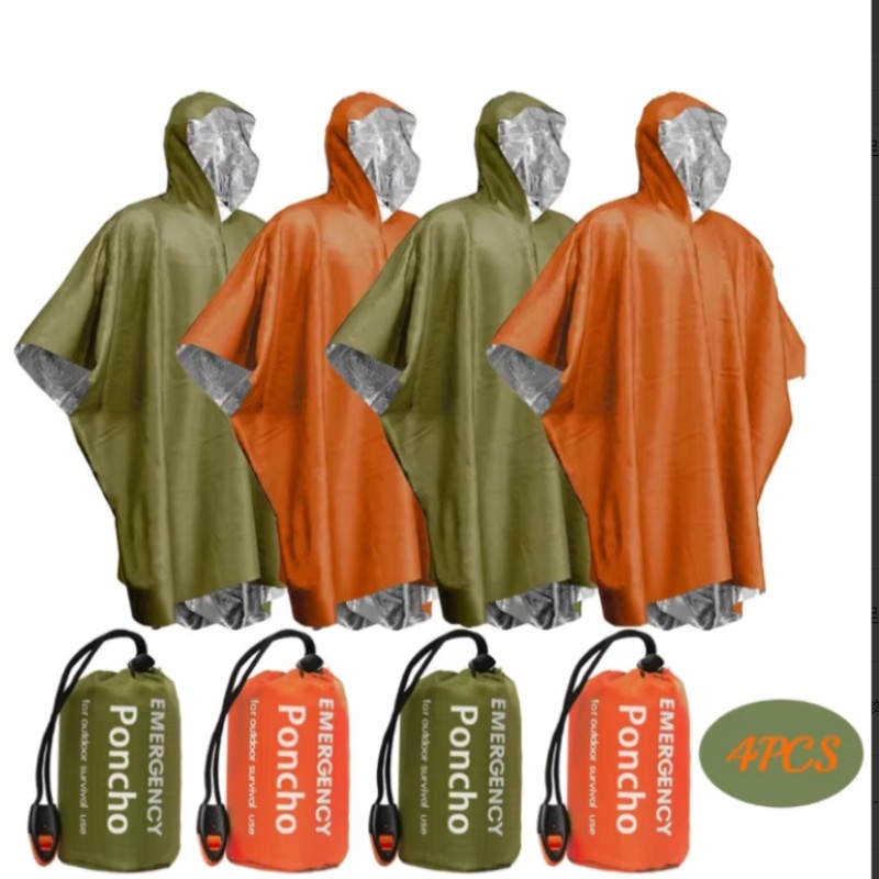 Portable Emergency Poncho 4‑Pi - Survival Blanket Reflective ulasan dan harga