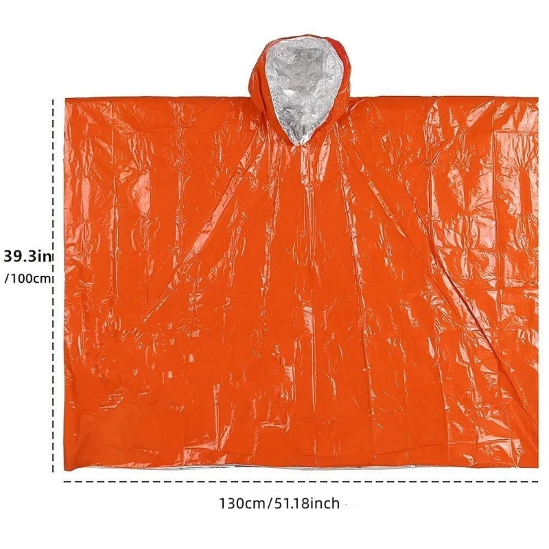 Portable Emergency Poncho 4‑Pi - Survival Blanket Reflective ulasan dan harga