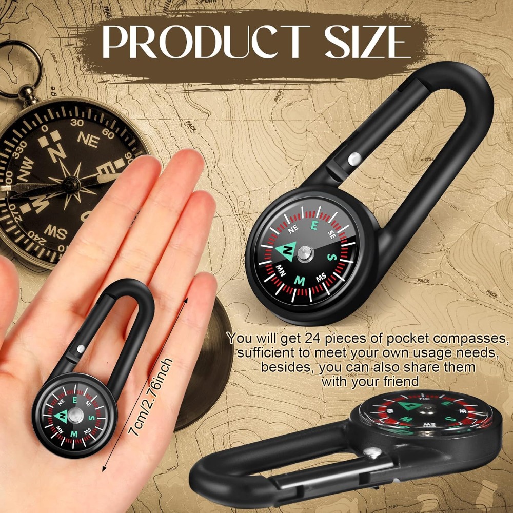 6-50 Pcs Mini Magnetic Compass - Compass Lensatic ulasan dan harga