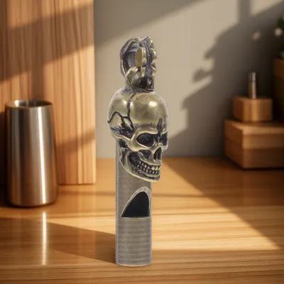 Spooky Skull Head Copper Whist - Emergency Whistle Loud ulasan dan harga