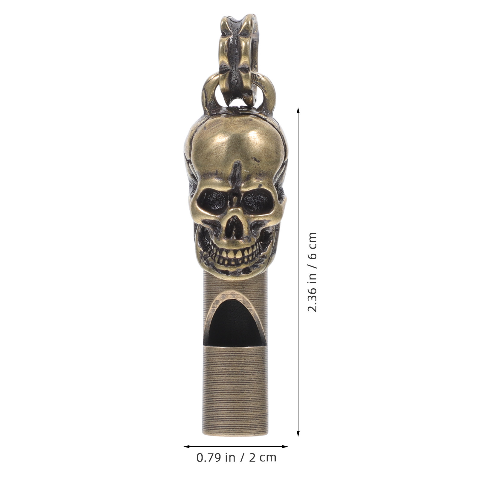 Spooky Skull Head Copper Whist - Emergency Whistle Loud ulasan dan harga