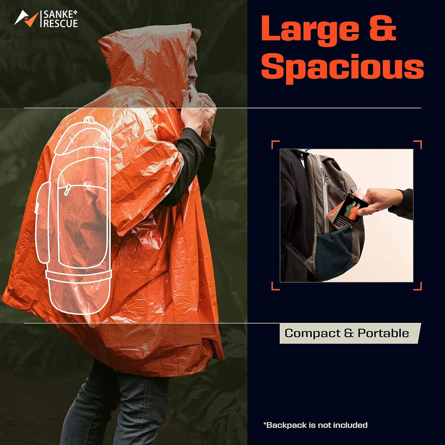 Emergency Rain Poncho Thermal  - Emergency Poncho Rain ulasan dan harga