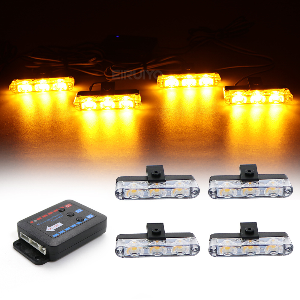 4x 3 LED Grill Car LED Strobe  - Sos Light Strobe ulasan dan harga